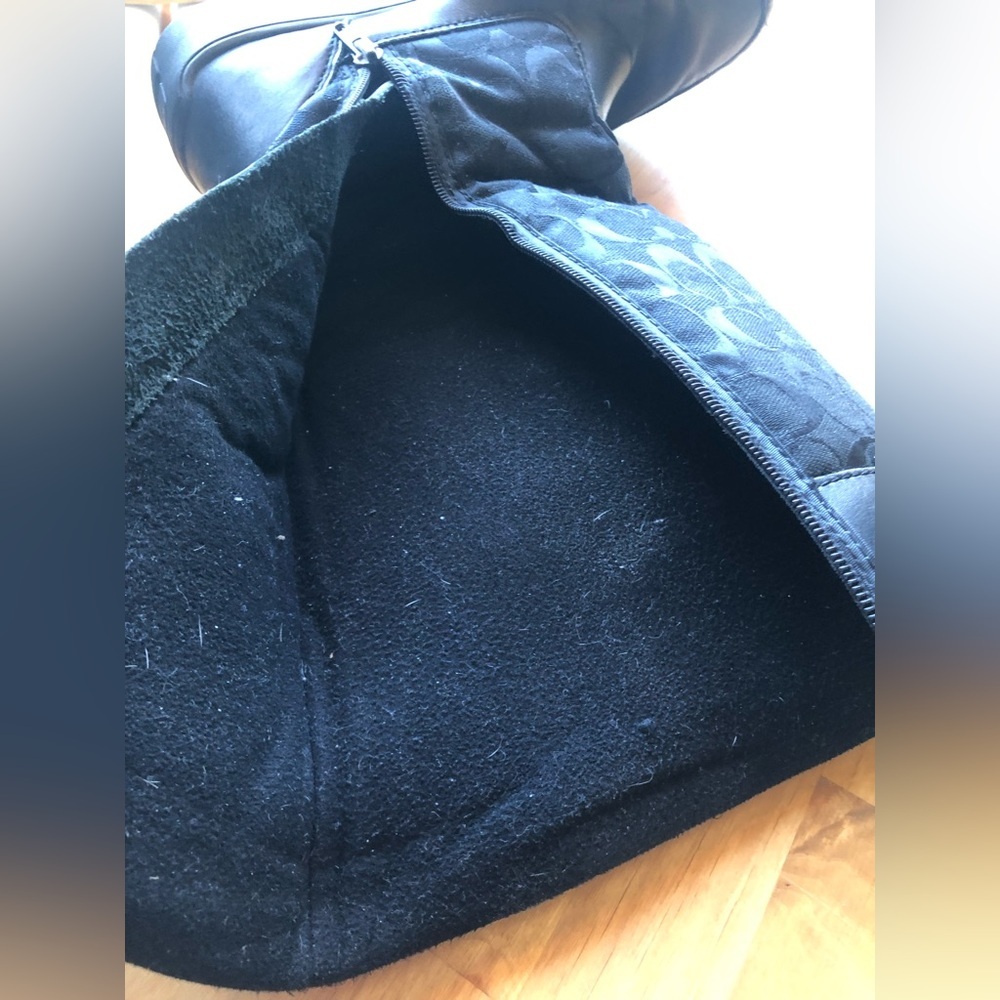 Coach Kayla Black Boot Women’s Size 8.5 Signature Print - Picture 3 of 16